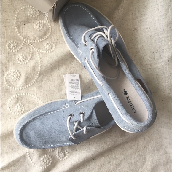 LACOSTE Blue Suede Loafer Driving Boat Shoe - Picture 3 of 8